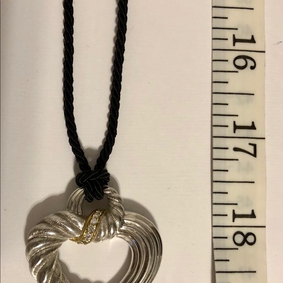 Judith Ripka Sterling CZ Heart Necklace - Picture 5 of 6